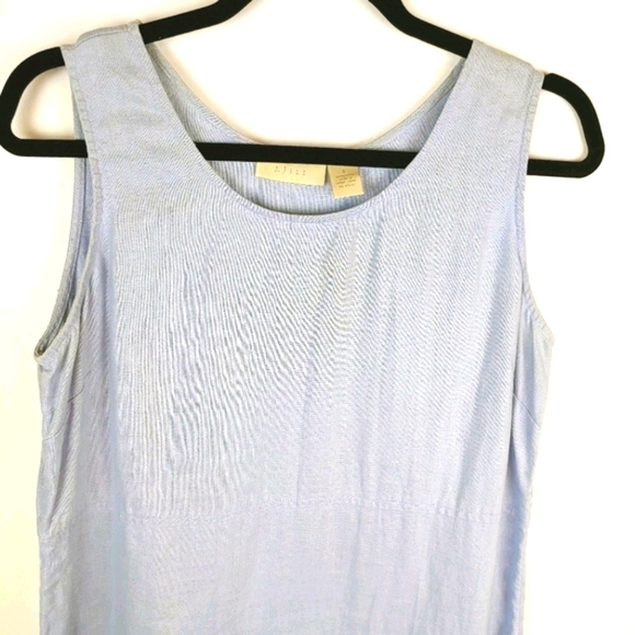 J.Jill Light Blue Linen Summer Dress w/ Pockets - Picture 5 of 6